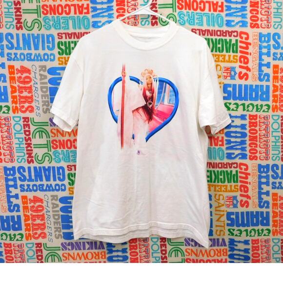 Nicki Minaj PInk Friday 2 T Shirt Size L White Double Sided - Picture 1 of 5